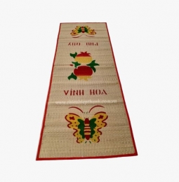 Chiếu cói in hoa thẳng (chiếu bông) - 0,8m x 2m