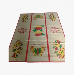Chiếu cói in hoa (chiếu bông) - 1m6 x 2m