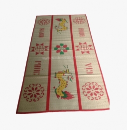 Chiếu cói in hoa (chiếu bông) - 1m2 x 2m